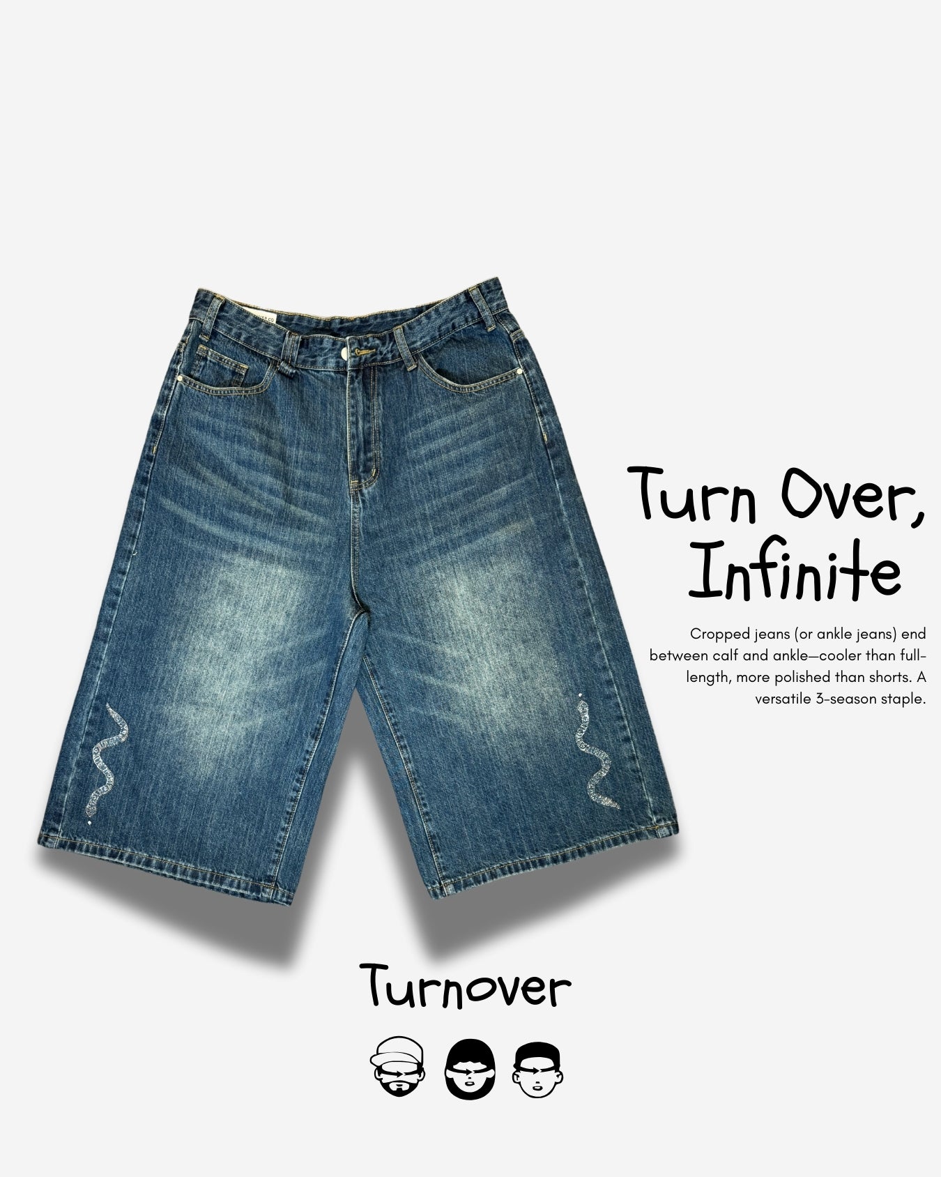 TURNOVER 2025SS Snakelet JEANS
“25SS-S3 小蛇閃鑽牛仔褲”