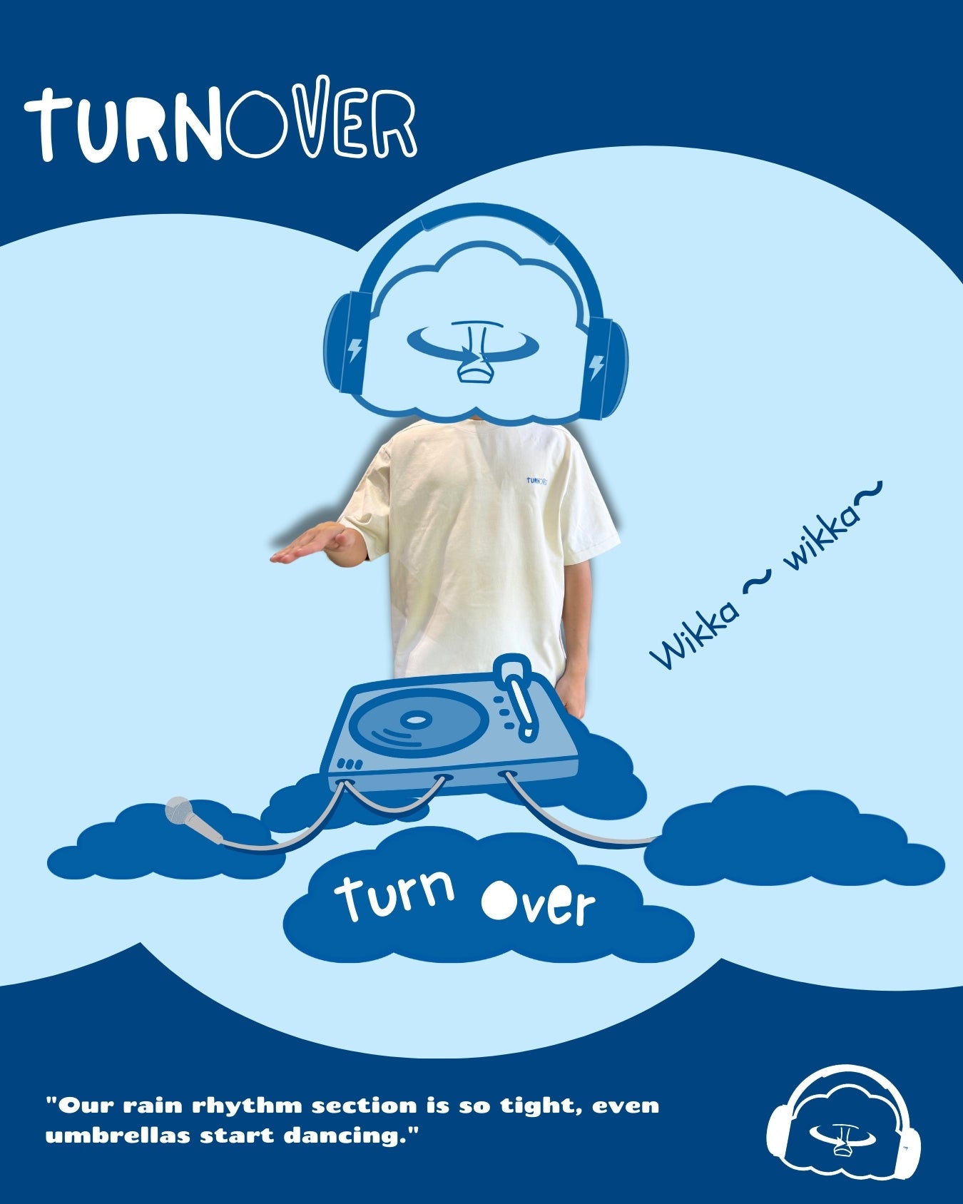 TURNOVER 2025SS “Storm Symphony Tee "
“25SST13 雲朵樂隊TEE”