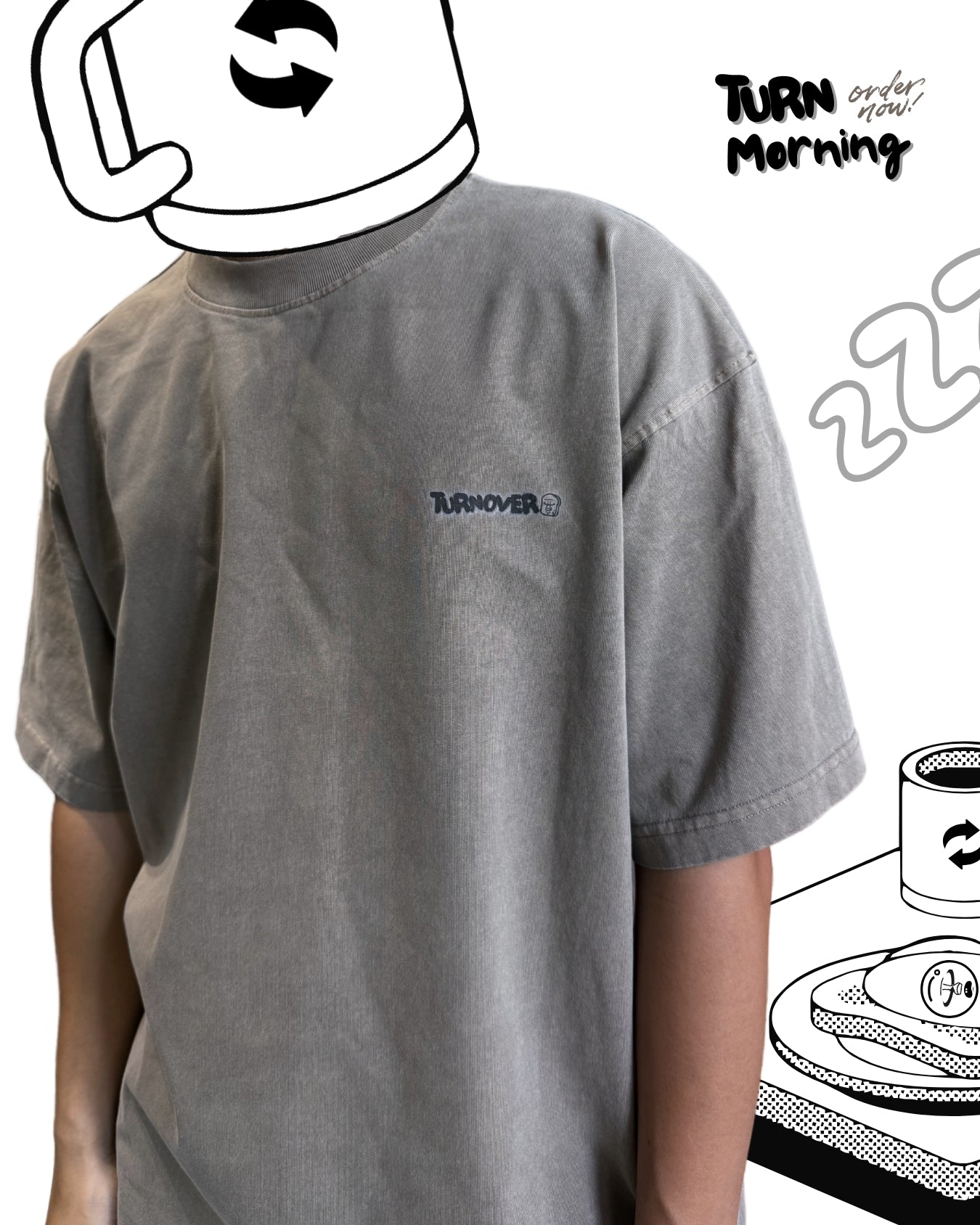 TURNOVER 2025SS “Breakfast Set Tee "
“25SST14 早餐大暴走TEE”