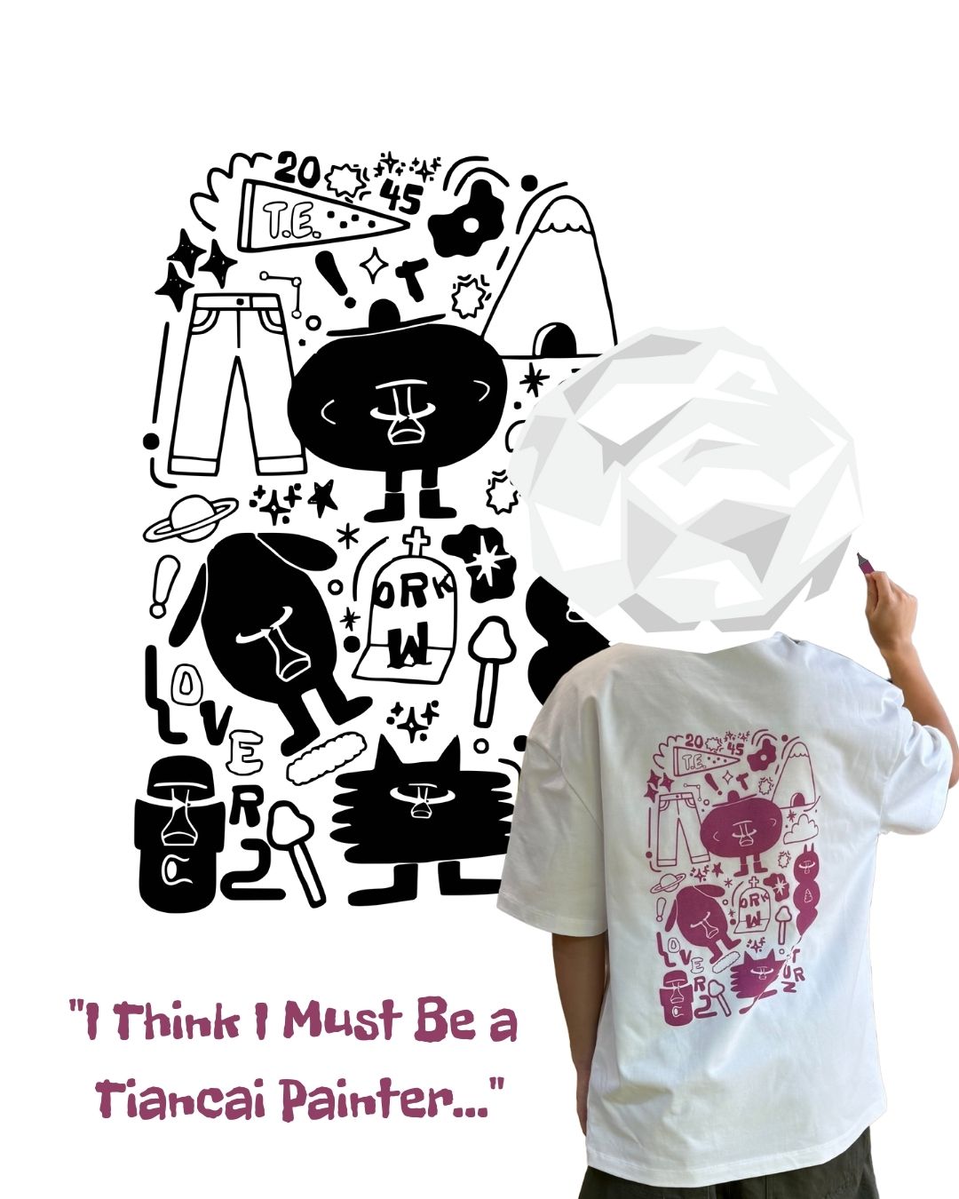 TURNOVER 2025SS “Doodle Tee "
“25SST12 小塗鴉TEE”