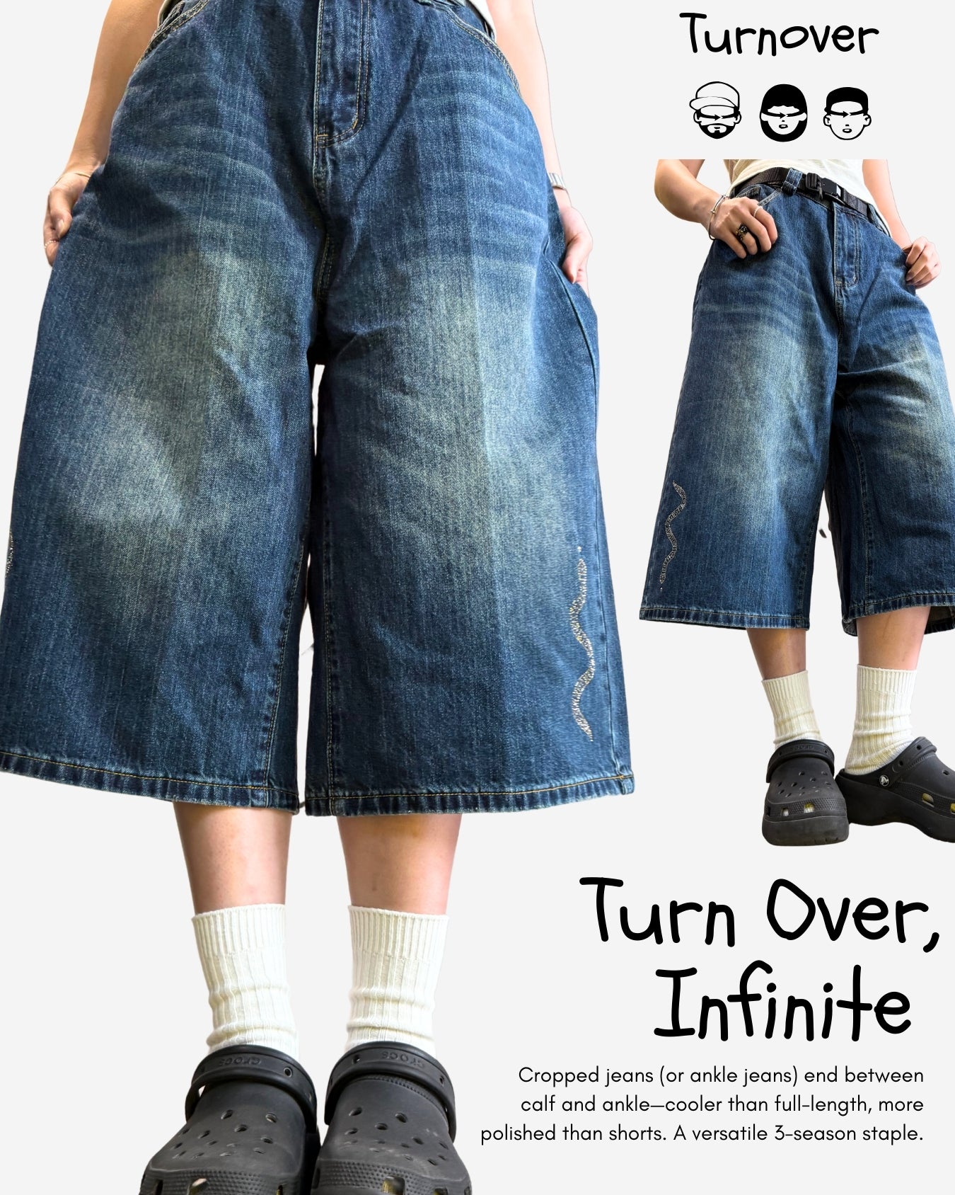 TURNOVER 2025SS Snakelet JEANS
“25SS-S3 小蛇閃鑽牛仔褲”