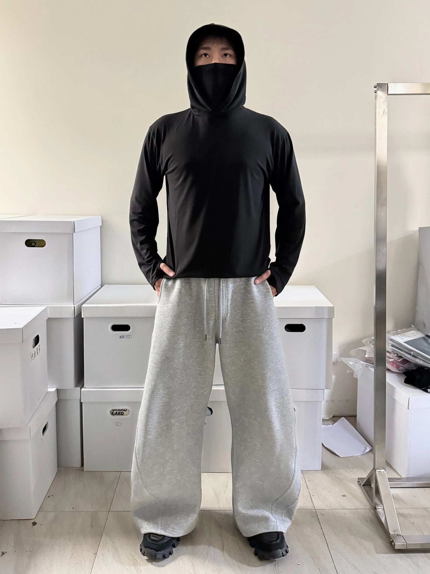 SIMON MADE TL-2519 雙層領 高鐵 連帽 薄長袖