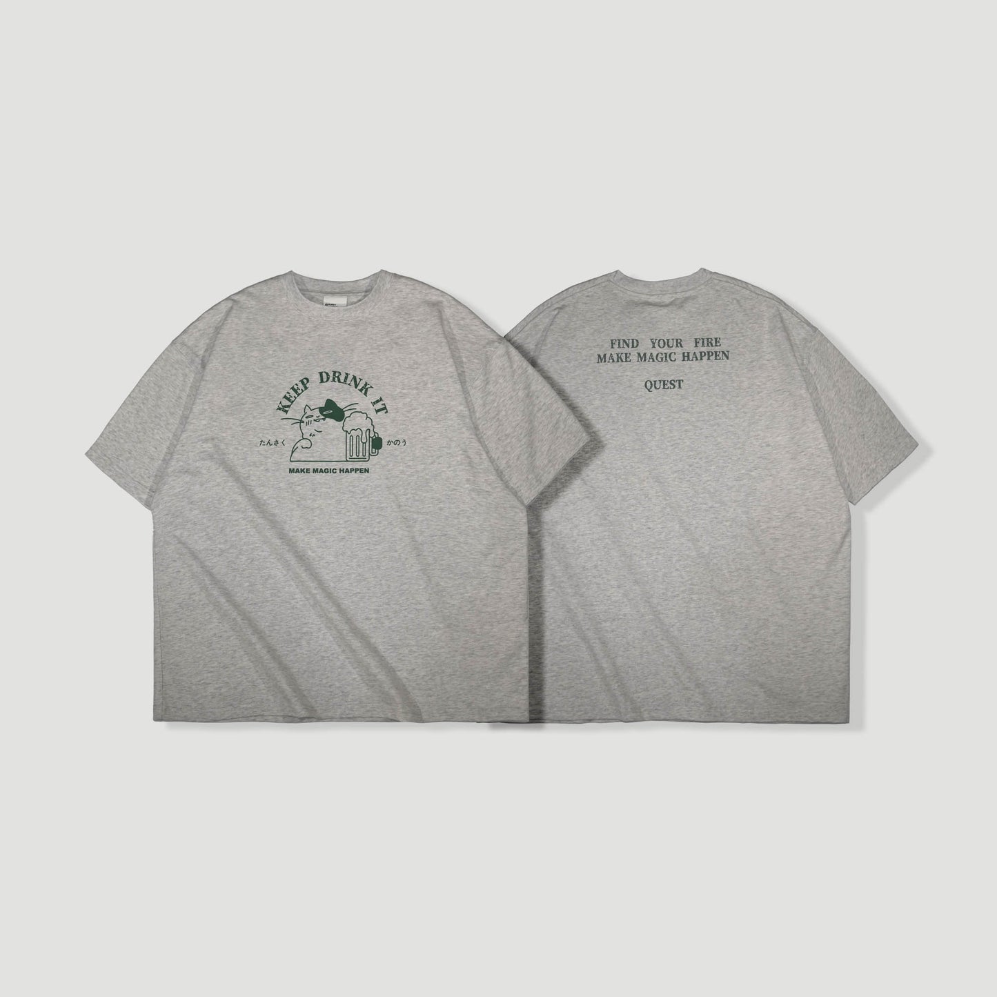QUEST DRUNK CAT TEE 酒精貓咪TEE