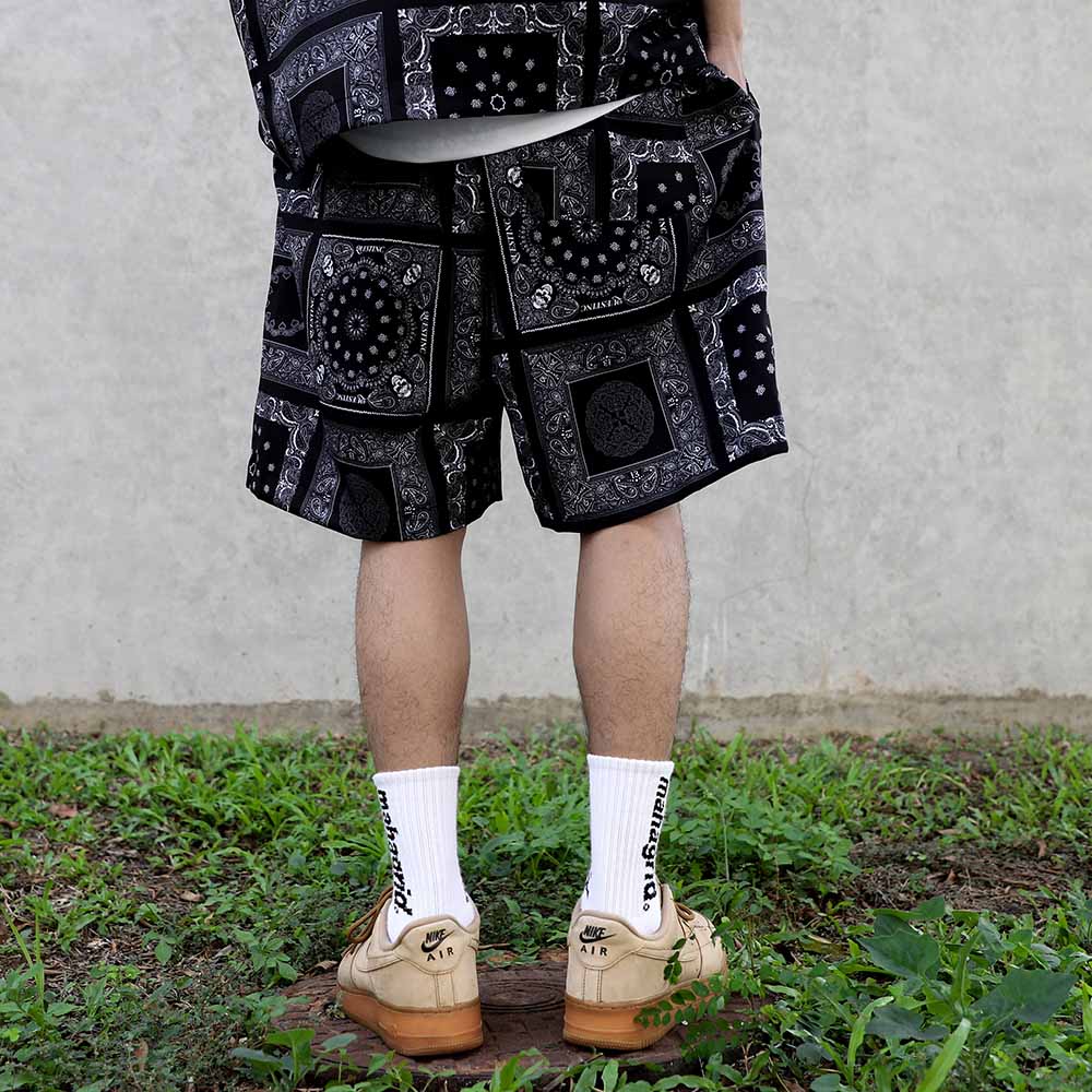 【QUEST】PAISLEY PRINT SHORTS -變形蟲圖騰短褲