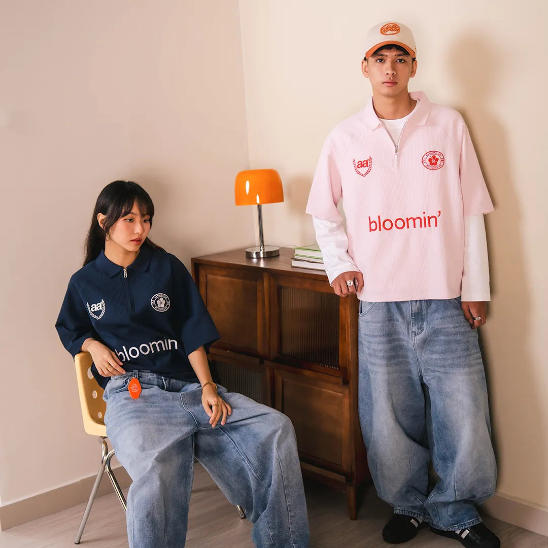 A.A Polo Waffle Pink