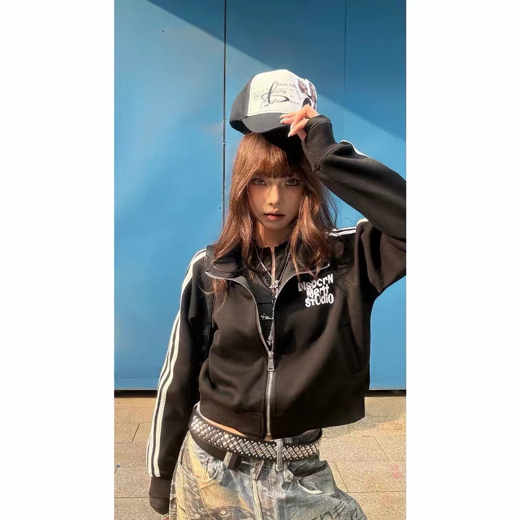 DCM 雙線 運動風 線條 美式復古 休閒外套 外套 DCM-W69