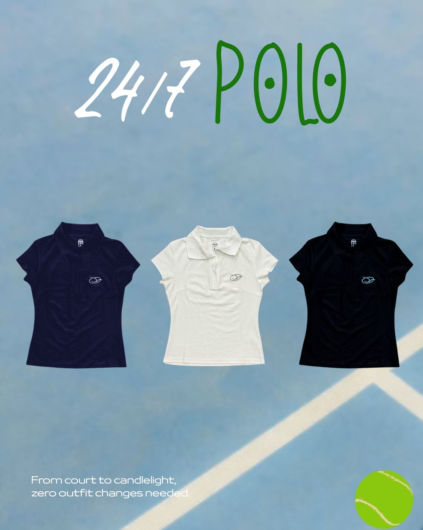 TURNOVER 2025SS 24/7 POLO
“25SSWT19 24/7 POLOV領TEE”