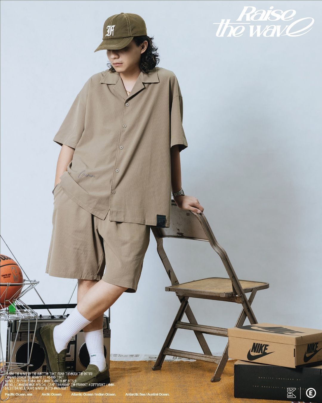 COWAVE 2024 Spring & Summer Straight strip shirt
