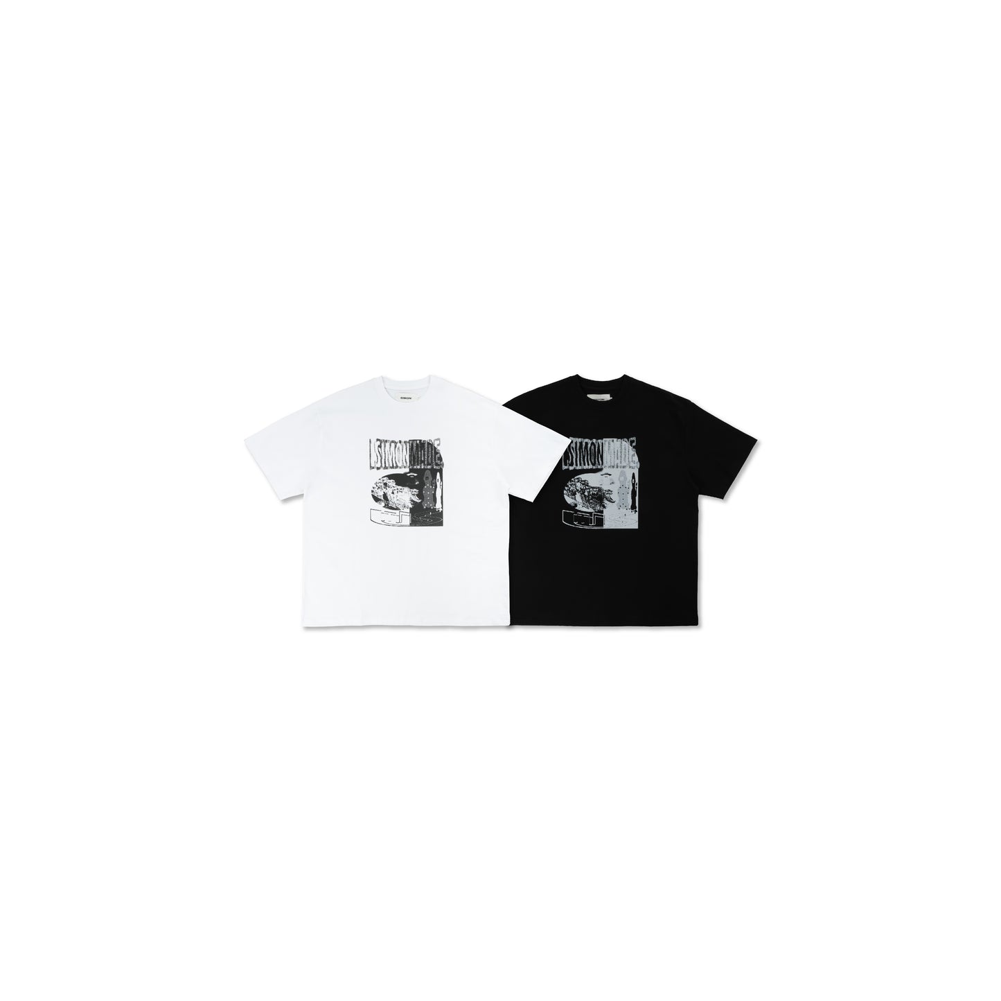 SIMON MADE MK-0404 SIMON FRIEND 雜訊 幻影 短T