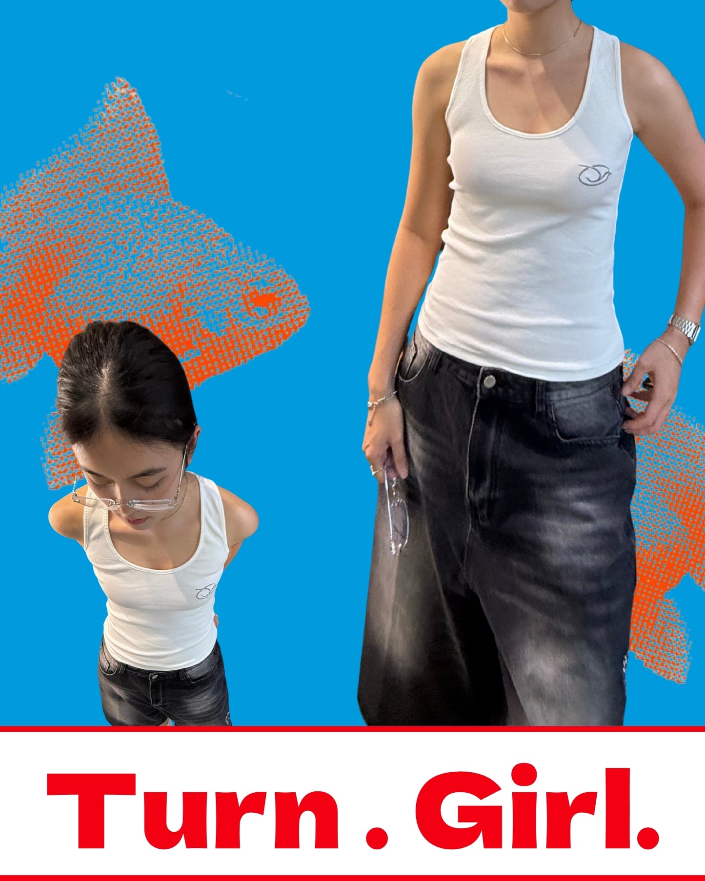 TURNOVER 2025SS VINTAGE Turn Girl TOP “25SSWV3 復古TG小背心”