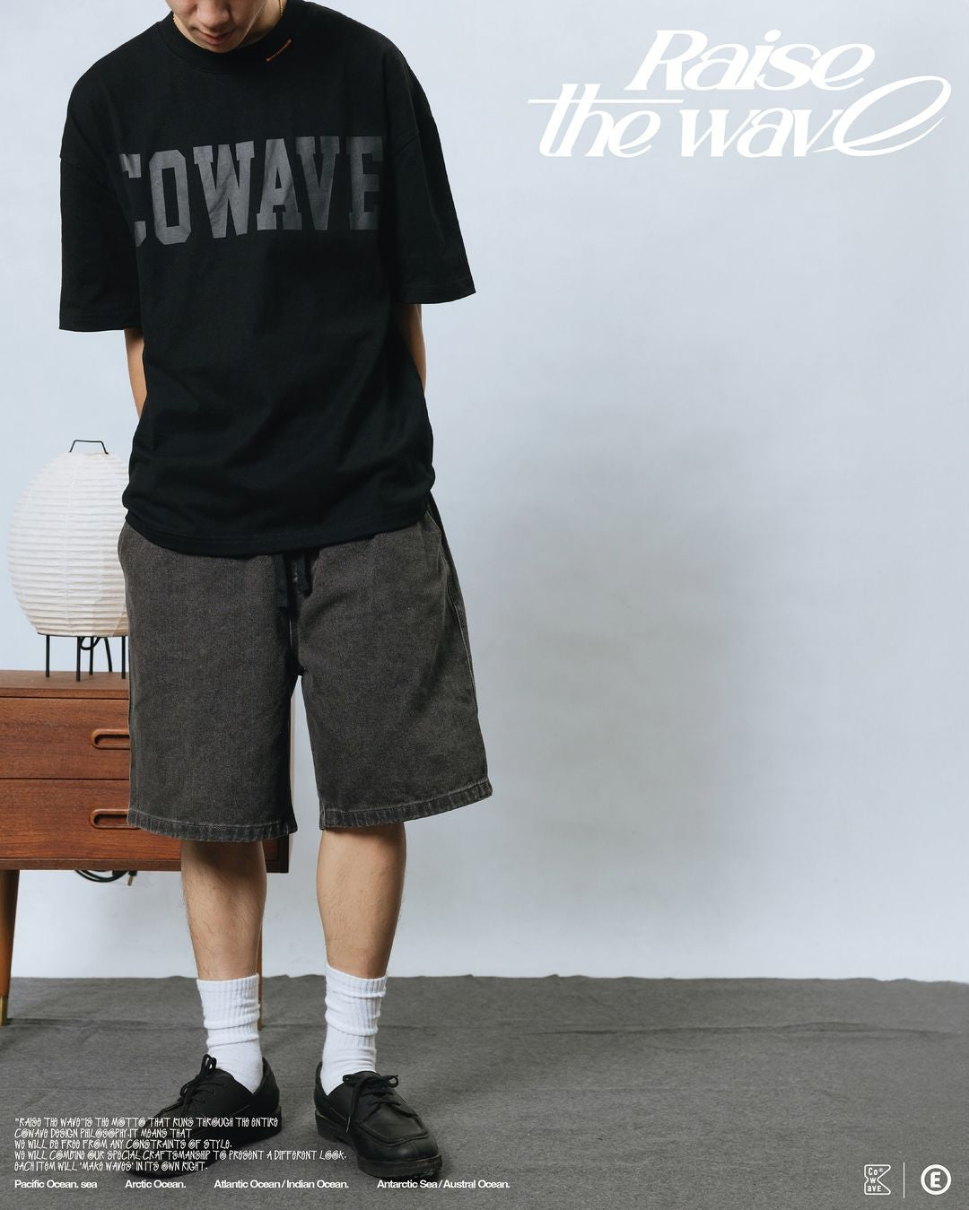 COWAVE 2024 Spring & Summer Wash Denim Bermuda Shorts