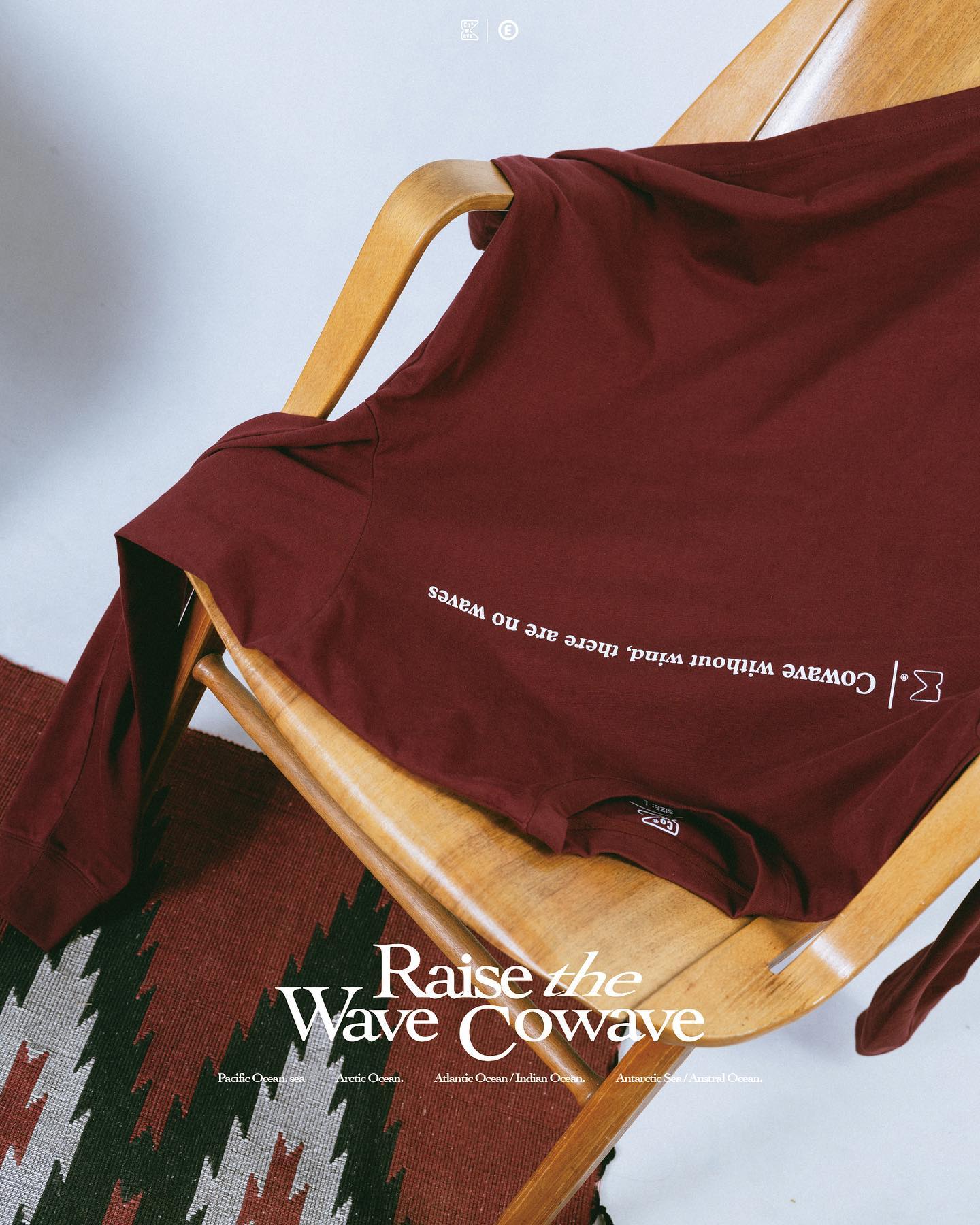 Cowave 2023-24 Fall & Winter Slogan Font L/S Tee