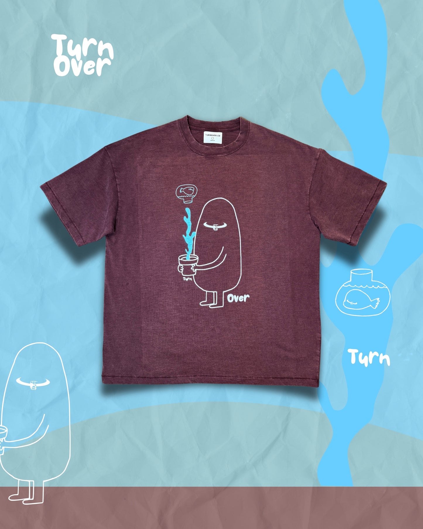 TURNOVER 2025SS “Lord of Spillage Tee "
“25SST5 ”倒水狂TEE”