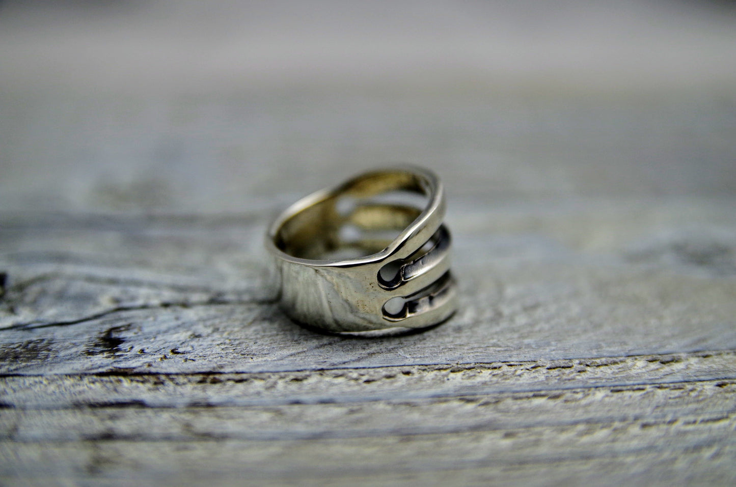 R-008 Wakan Silver Smith Triple Division Ring 三重界戒
