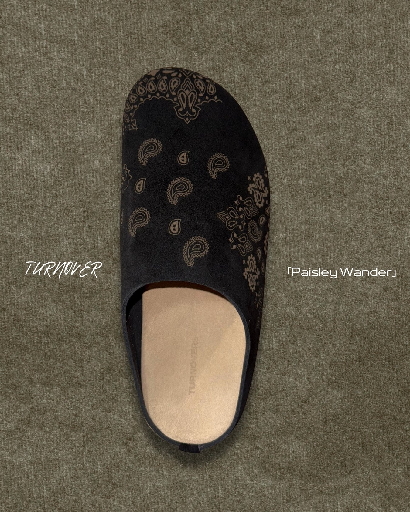 TURNOVER 2025SS Paisley Wander “25SS-WR1 漫步腰果拖鞋”