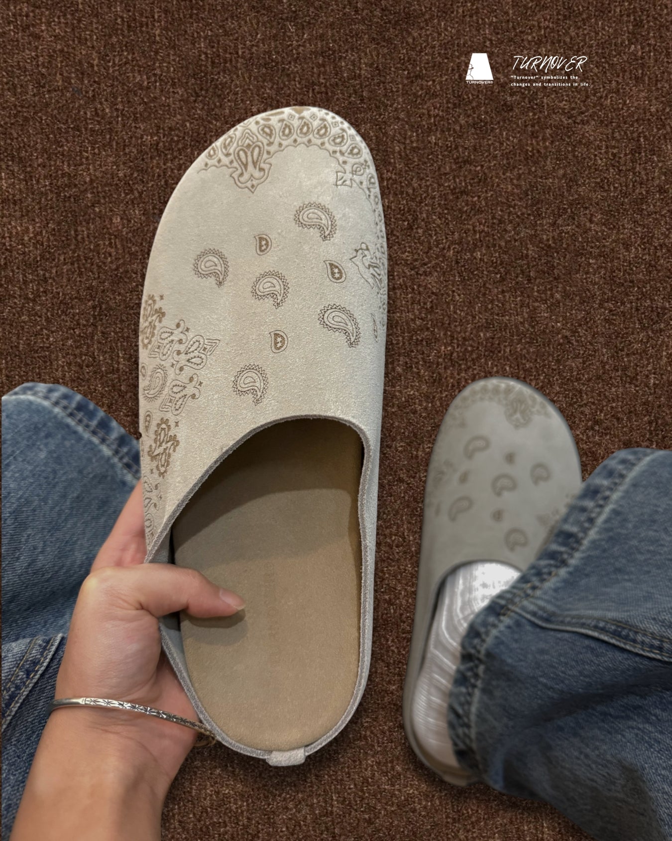 TURNOVER 2025SS Paisley Wander “25SS-WR1 漫步腰果拖鞋”