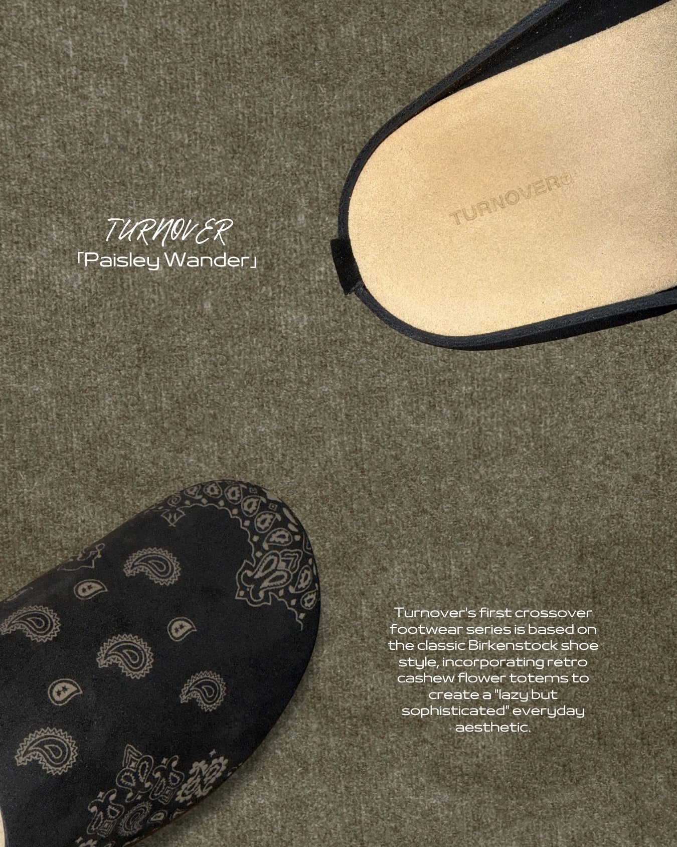 TURNOVER 2025SS Paisley Wander “25SS-WR1 漫步腰果拖鞋”