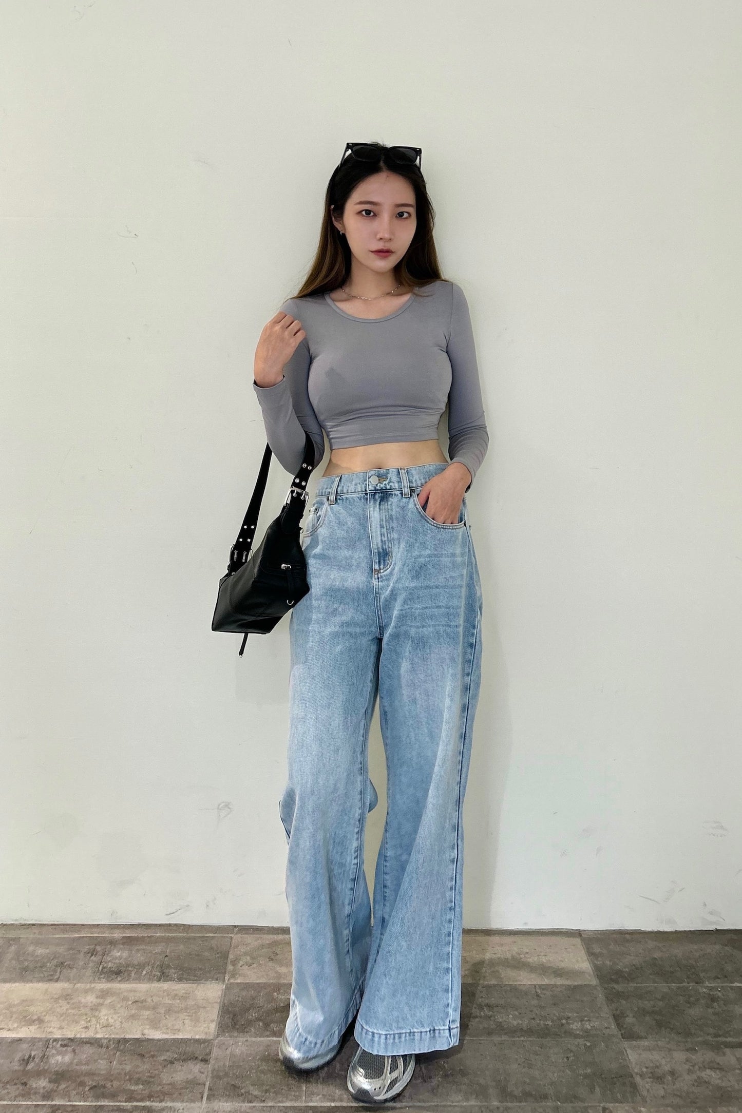 SIMON MADE BW-2419 BAGGY BOOTCUT 闊腿 牛仔褲