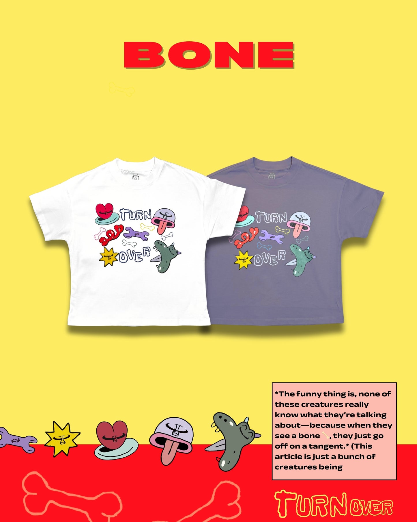 TURNOVER 2025SS BONE TEE
“25SSWT2 骨頭🦴少女TEE”
