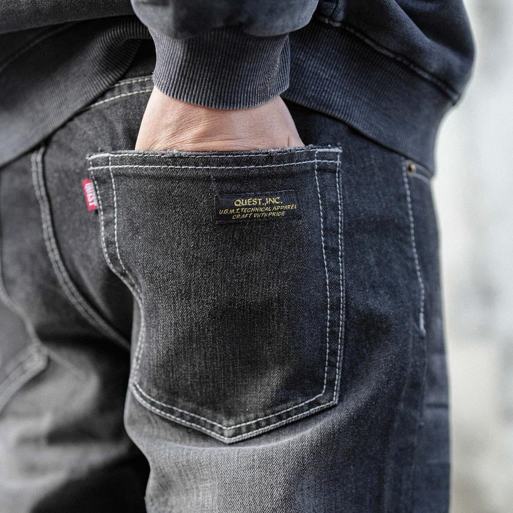 QUEST DENIM II REBIRTH SAVAGE 直筒 破壞 牛仔褲