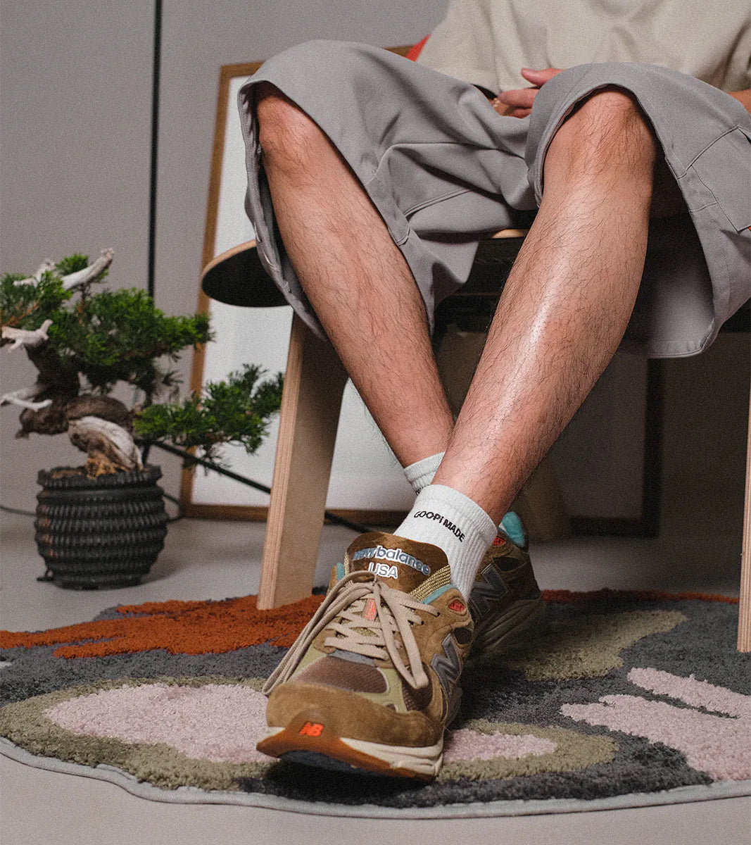 GOOPiMADE® GKA-04 SOFTBOX Coolmax® Tabi Socks (Light) 分趾低筒襪 - Ivory