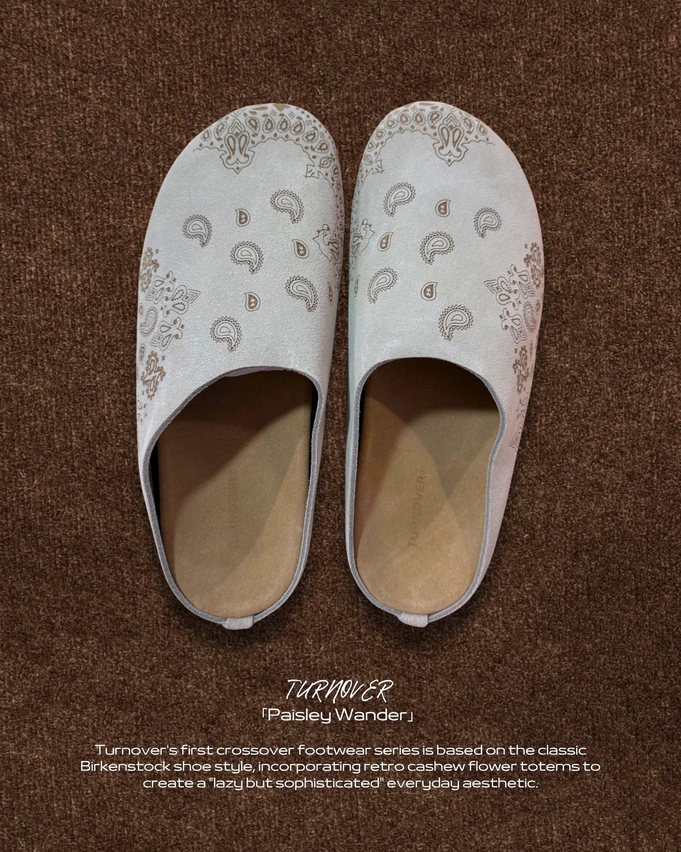 TURNOVER 2025SS Paisley Wander “25SS-WR1 漫步腰果拖鞋”