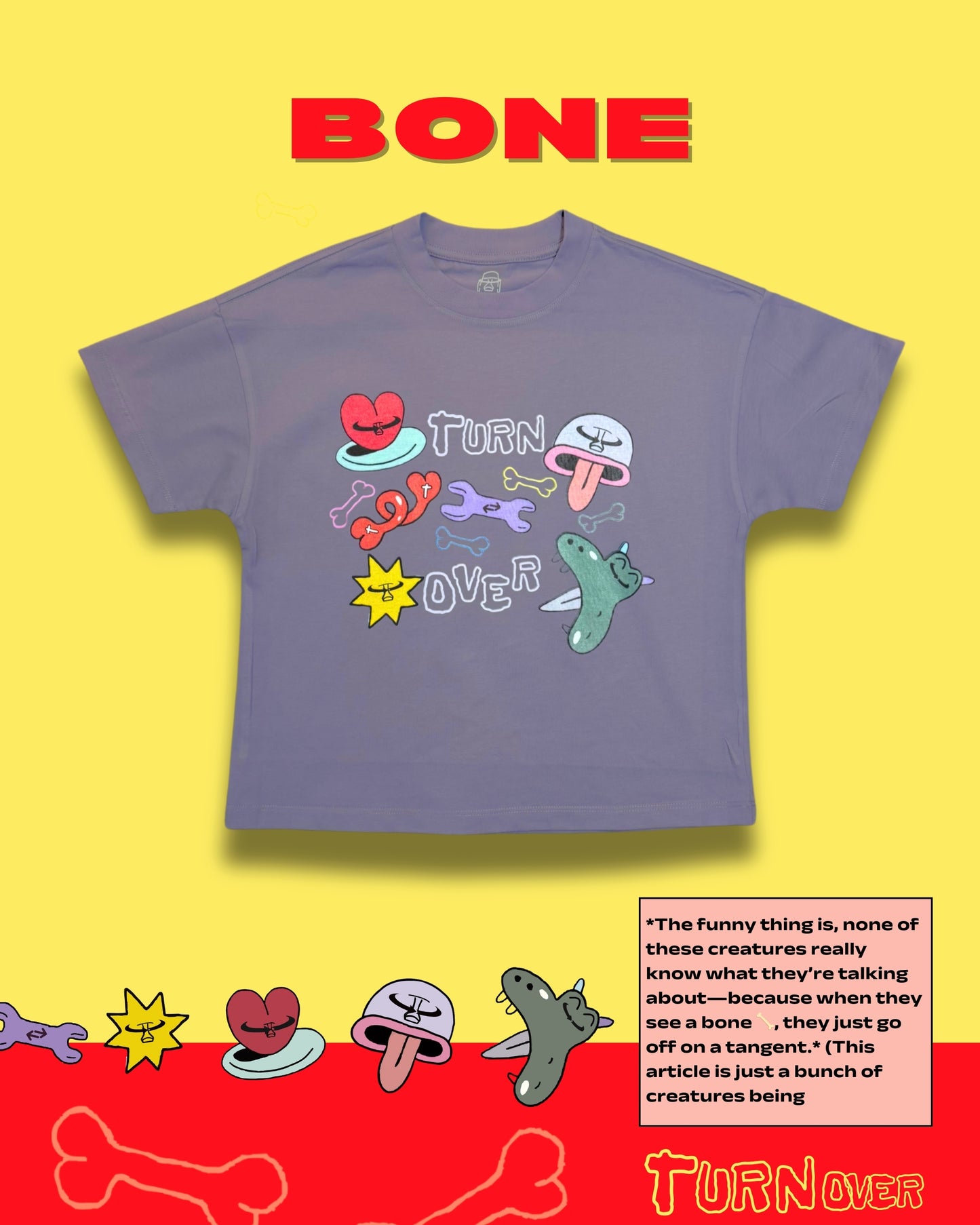 TURNOVER 2025SS BONE TEE
“25SSWT2 骨頭🦴少女TEE”