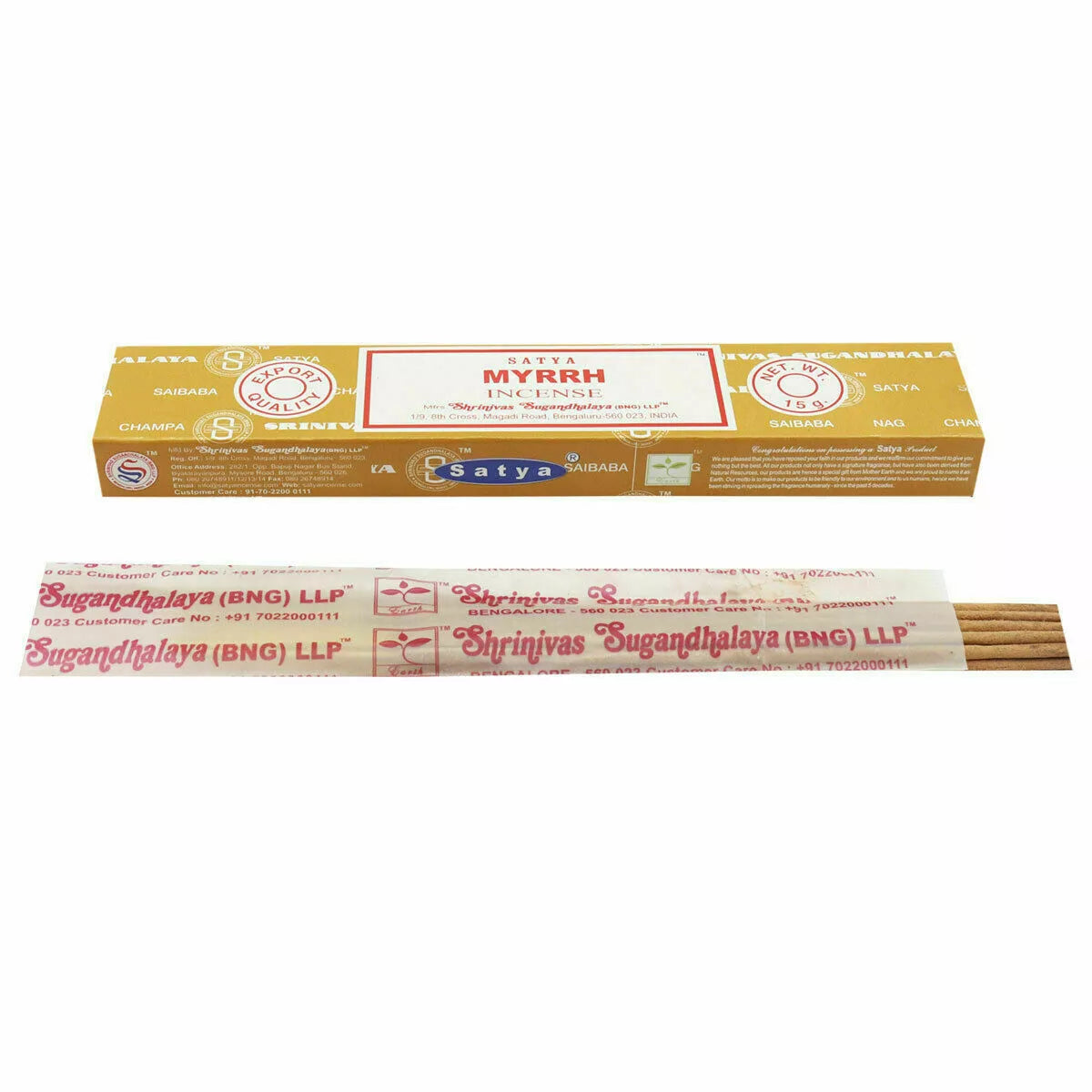 【全球最暢銷的線香】SATYA SAI BABA 賽巴巴 Nag Champa MYRRH 印度 線香 (15g)