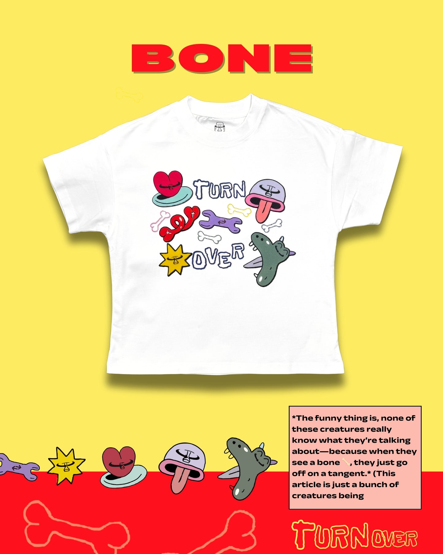 TURNOVER 2025SS BONE TEE
“25SSWT2 骨頭🦴少女TEE”