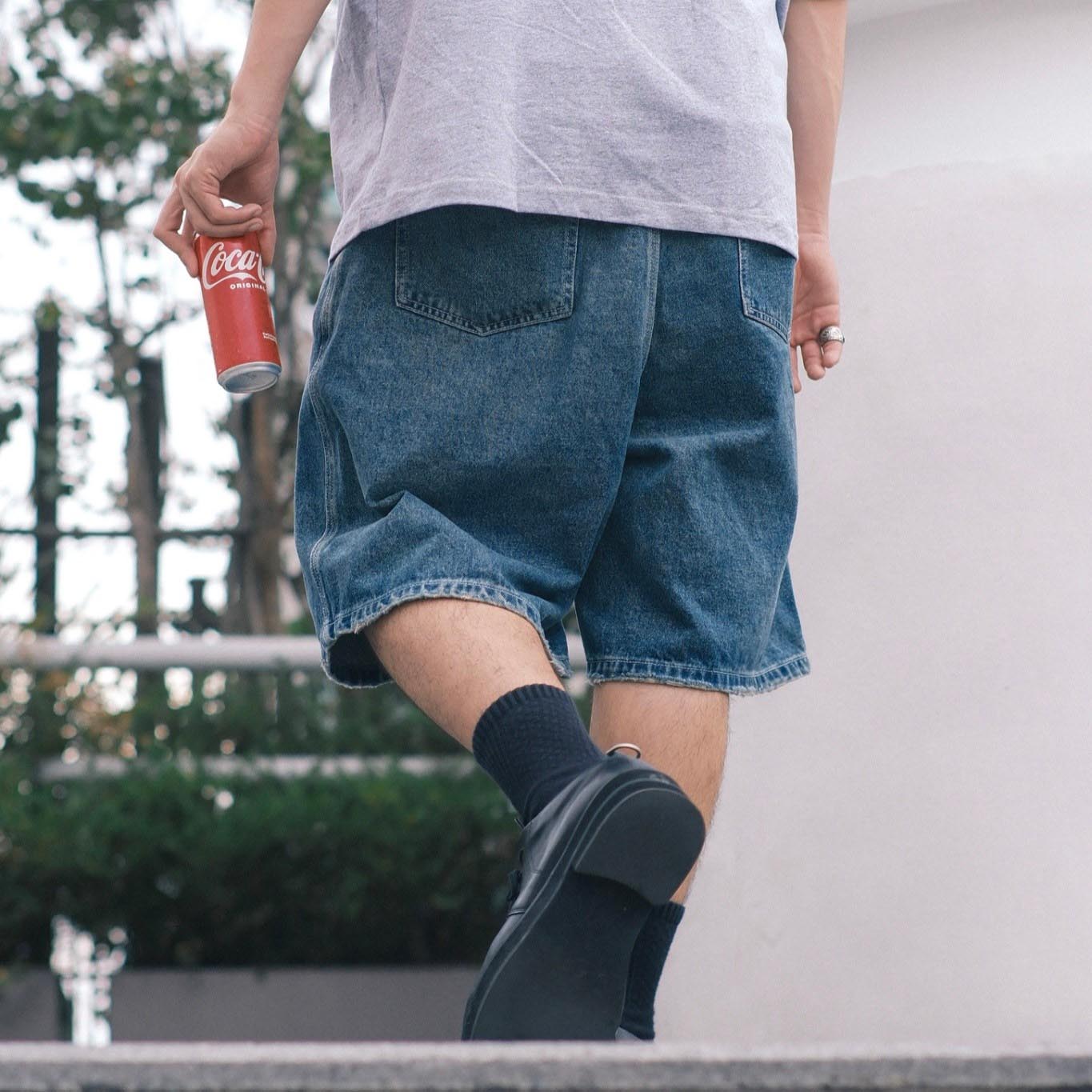 QUEST DENIM WASH SHORTS 七分 水洗 牛仔短褲