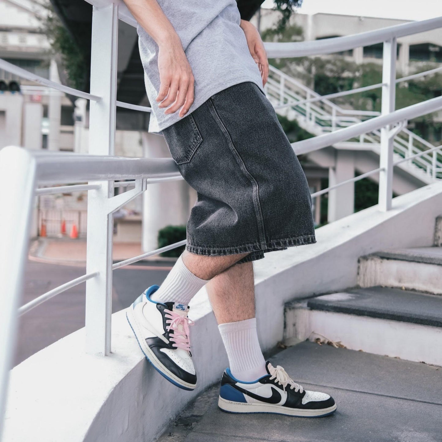 QUEST DENIM WASH SHORTS 七分 水洗 牛仔短褲