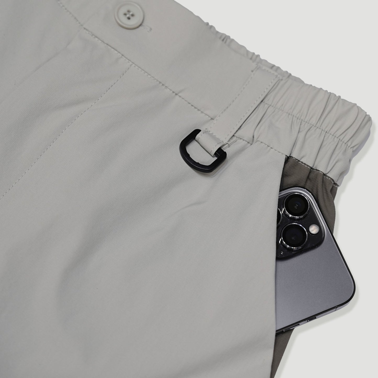 QUEST PIPING TRACK PANTS拼接拉鏈寬褲