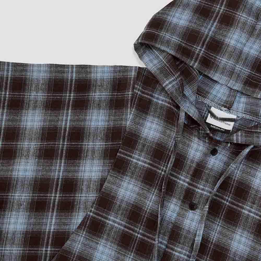 QUEST PLAID HOODED SS SHIRT 連帽格紋襯衫