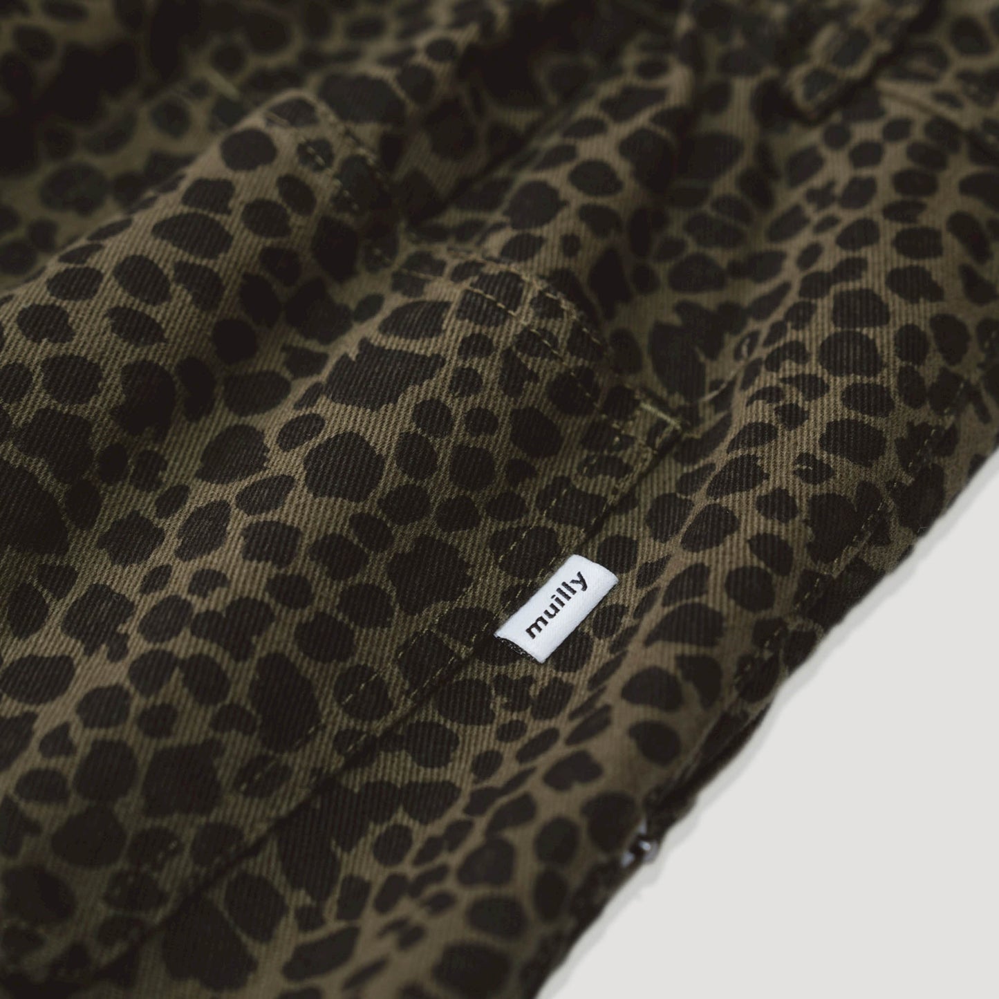 MUILLY 豹紋寬版直筒褲