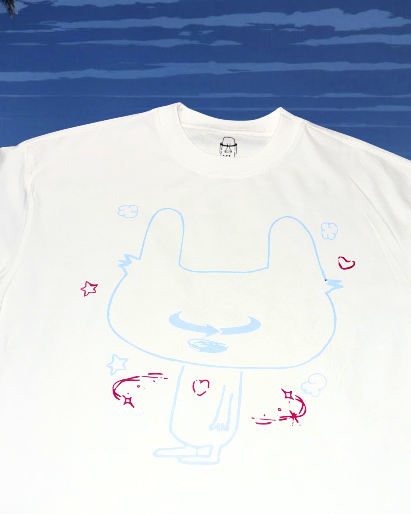 TURNOVER 2025SS Bunny-Dog TEE
“25SSWT8 兔耳狗勾TEE