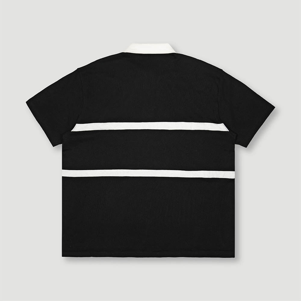 【QUEST】SCRIPT LOGO RUGBY POLO - 草寫字體POLO衫