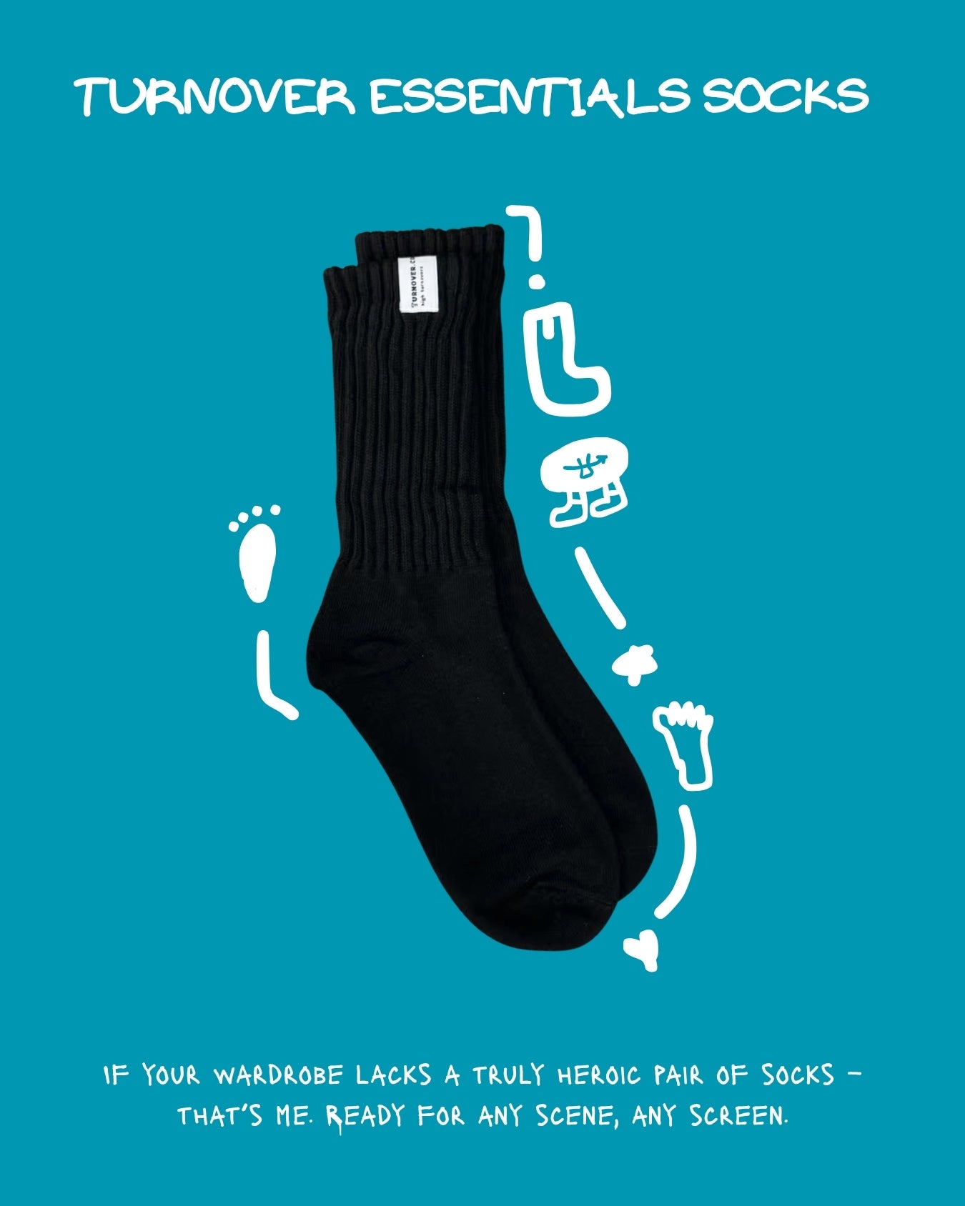 TURNOVER ESSENTIALS SOCKS
