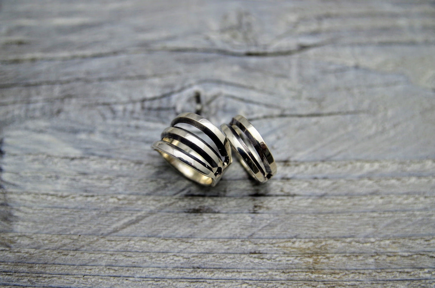 R-008 Wakan Silver Smith Triple Division Ring 三重界戒