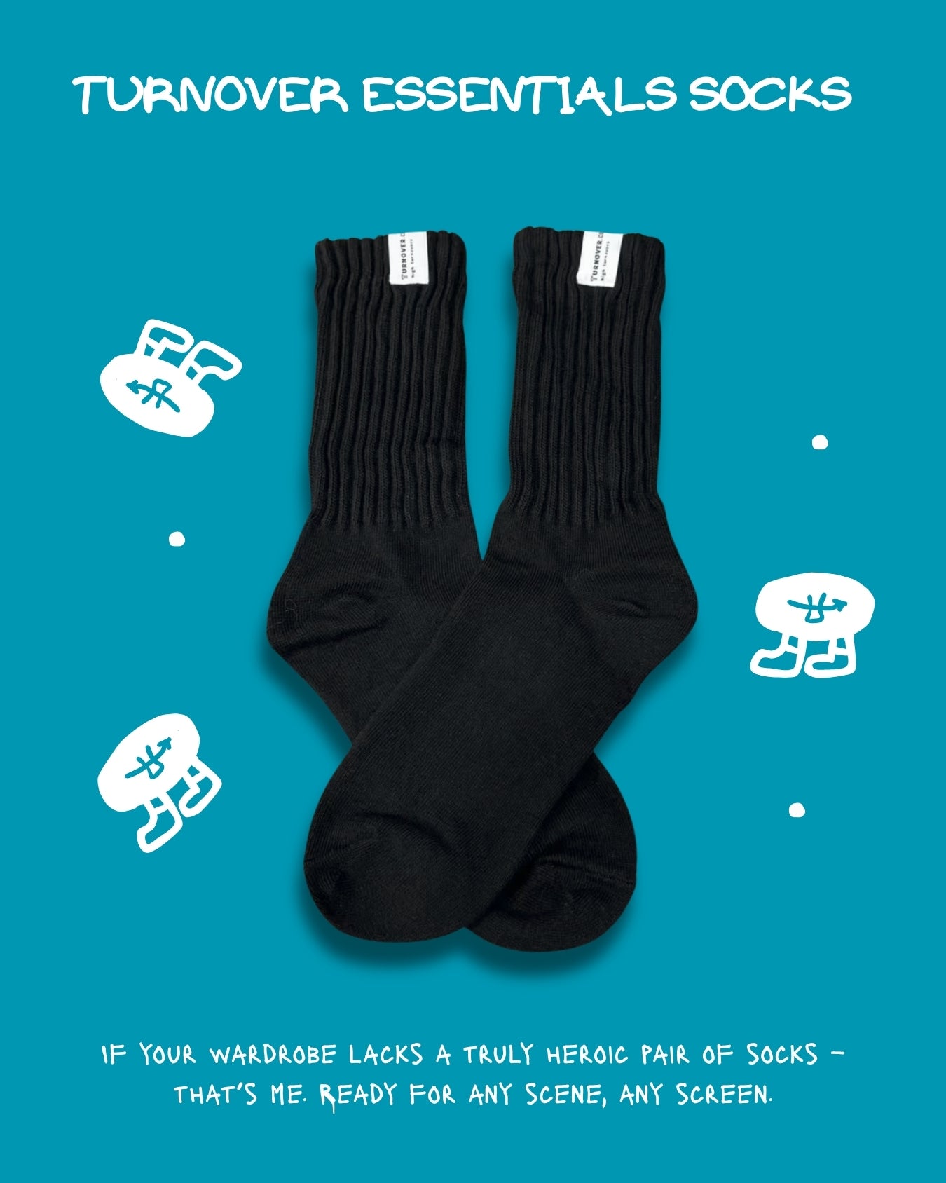 TURNOVER ESSENTIALS SOCKS