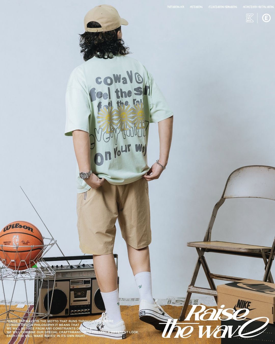 COWAVE 2024 Spring & Summer Sunny man font tee