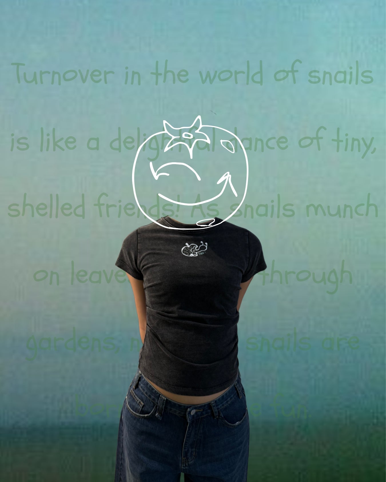 TURNOVER 2025SS LumoSnail TEE
“25SSWT10 蝸光TEE