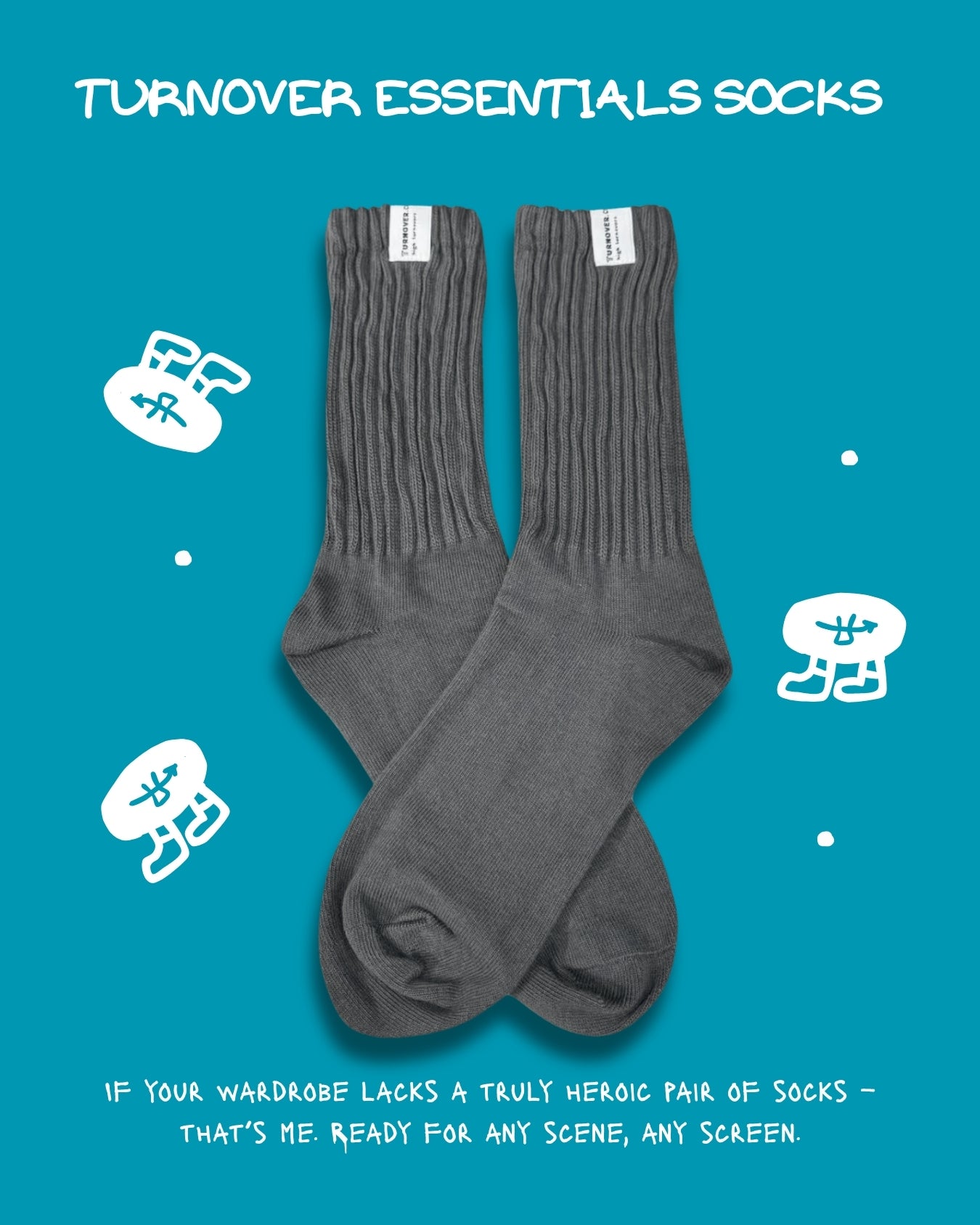 TURNOVER ESSENTIALS SOCKS