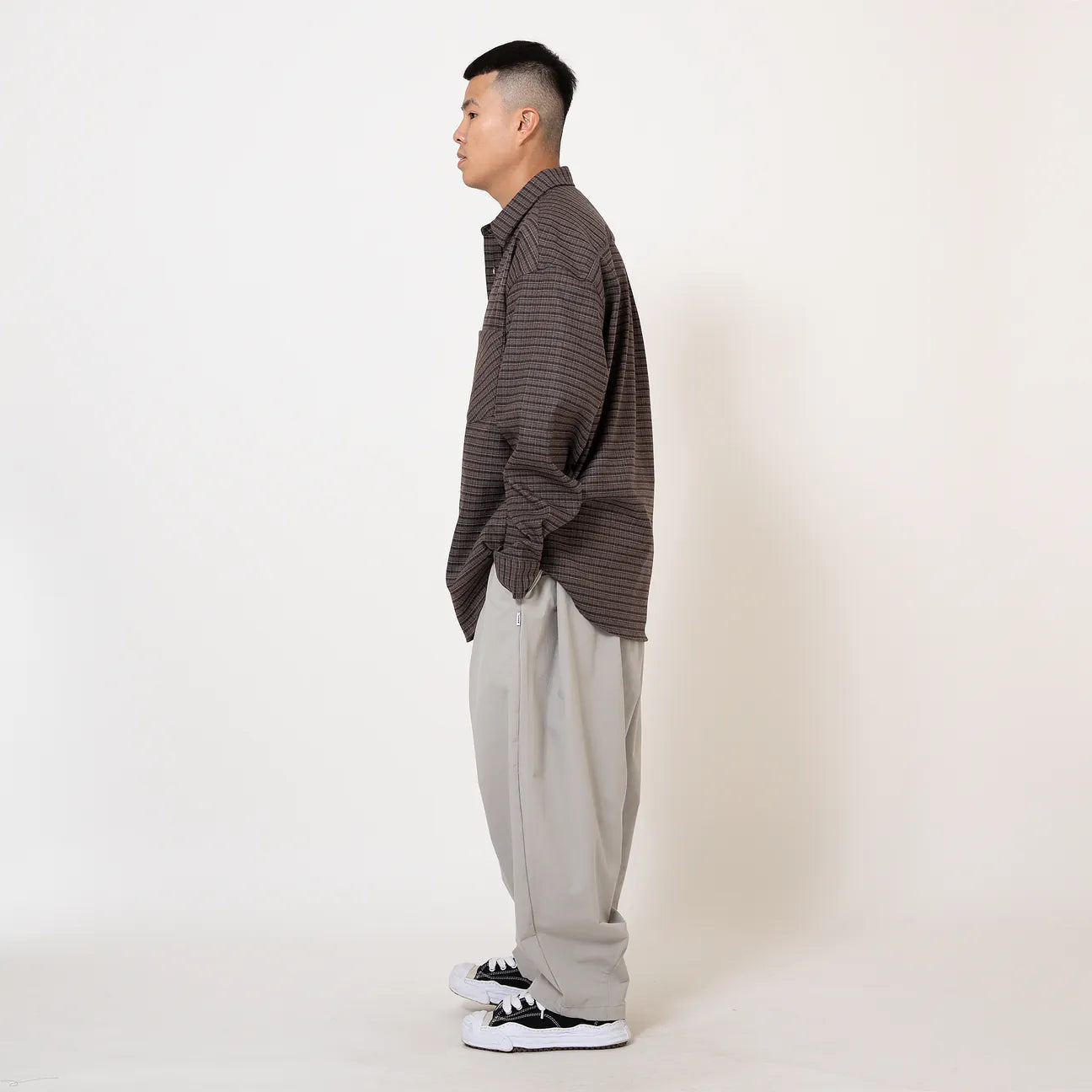 ANST Teflon刷絨打折錐形褲/骨白 ST.43 882435