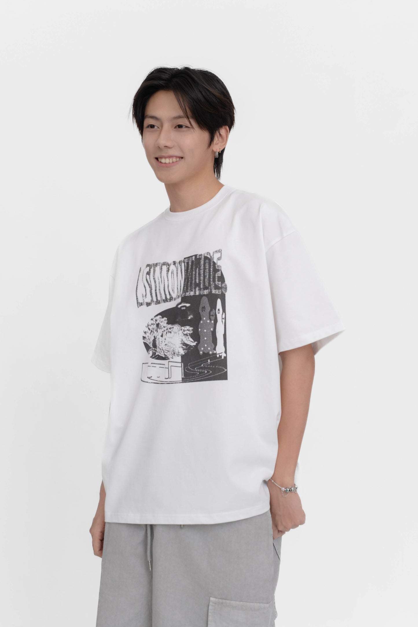 SIMON MADE MK-0404 SIMON FRIEND 雜訊 幻影 短T