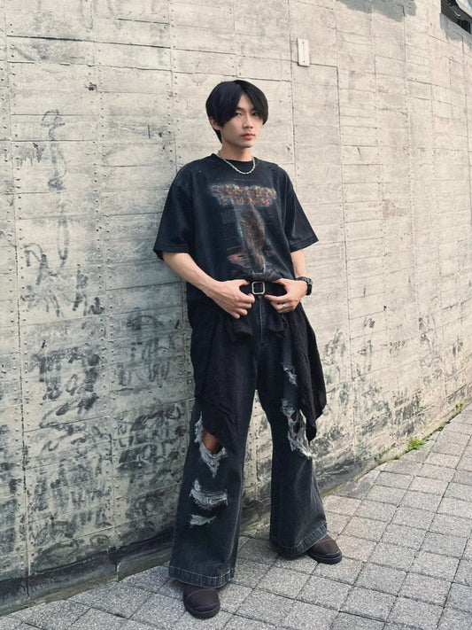 SIMON MADE BW-2429 破壞 BOOTCUT 微喇叭 闊腿 牛仔褲