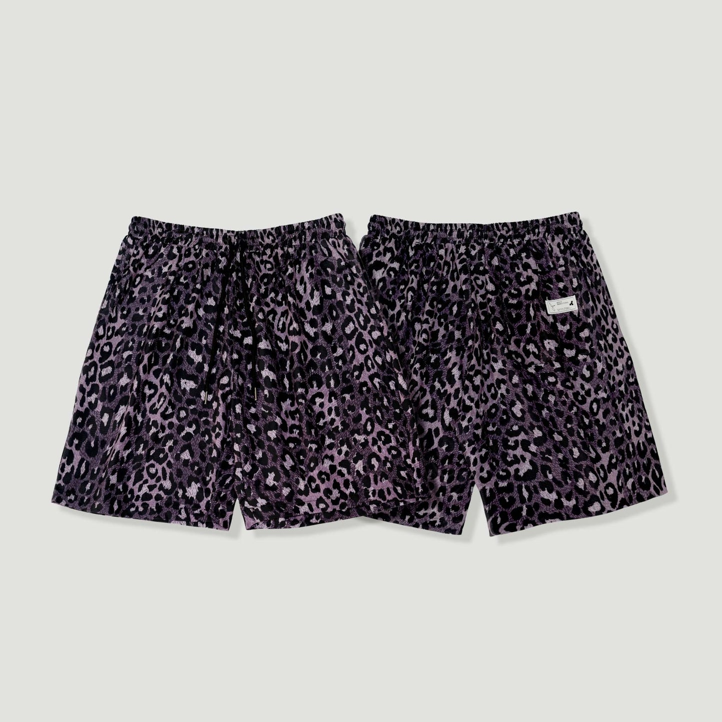 QUEST Leopard Print Shorts 涼感紫色豹紋短褲 套裝