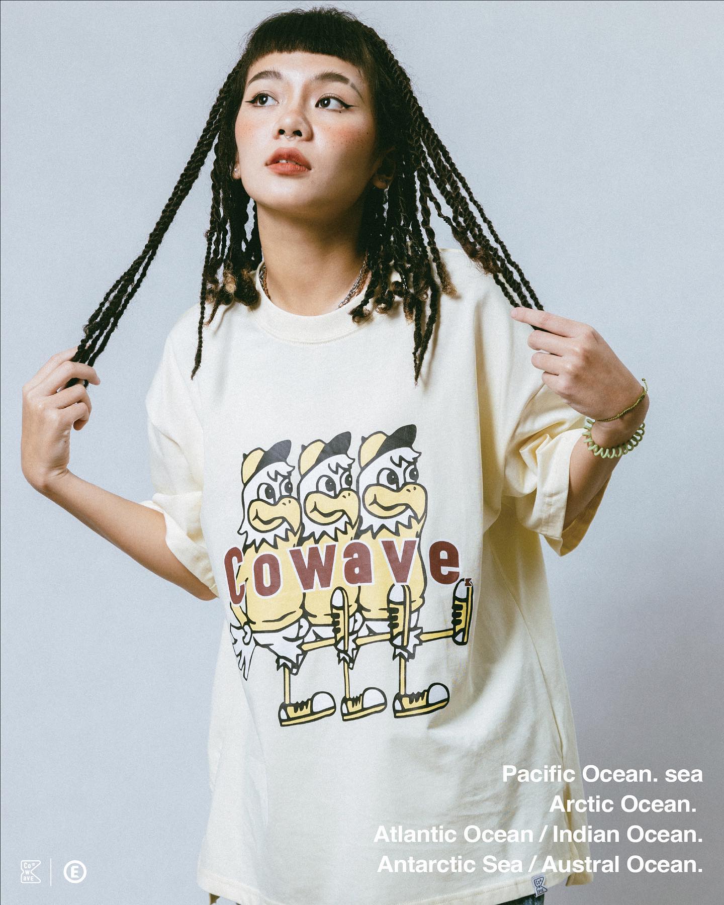 Cowave 2023 Spring & Summer College Cartoon tee