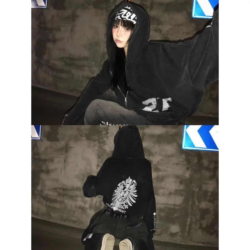 DCM 短版 水洗 仿旧 老鹰 27 复古 棉裤 外套 DCM-L42