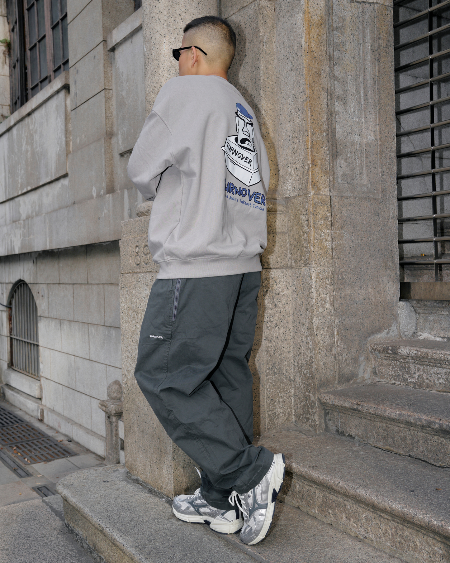 TURNOVER STIFF LONG PANTS