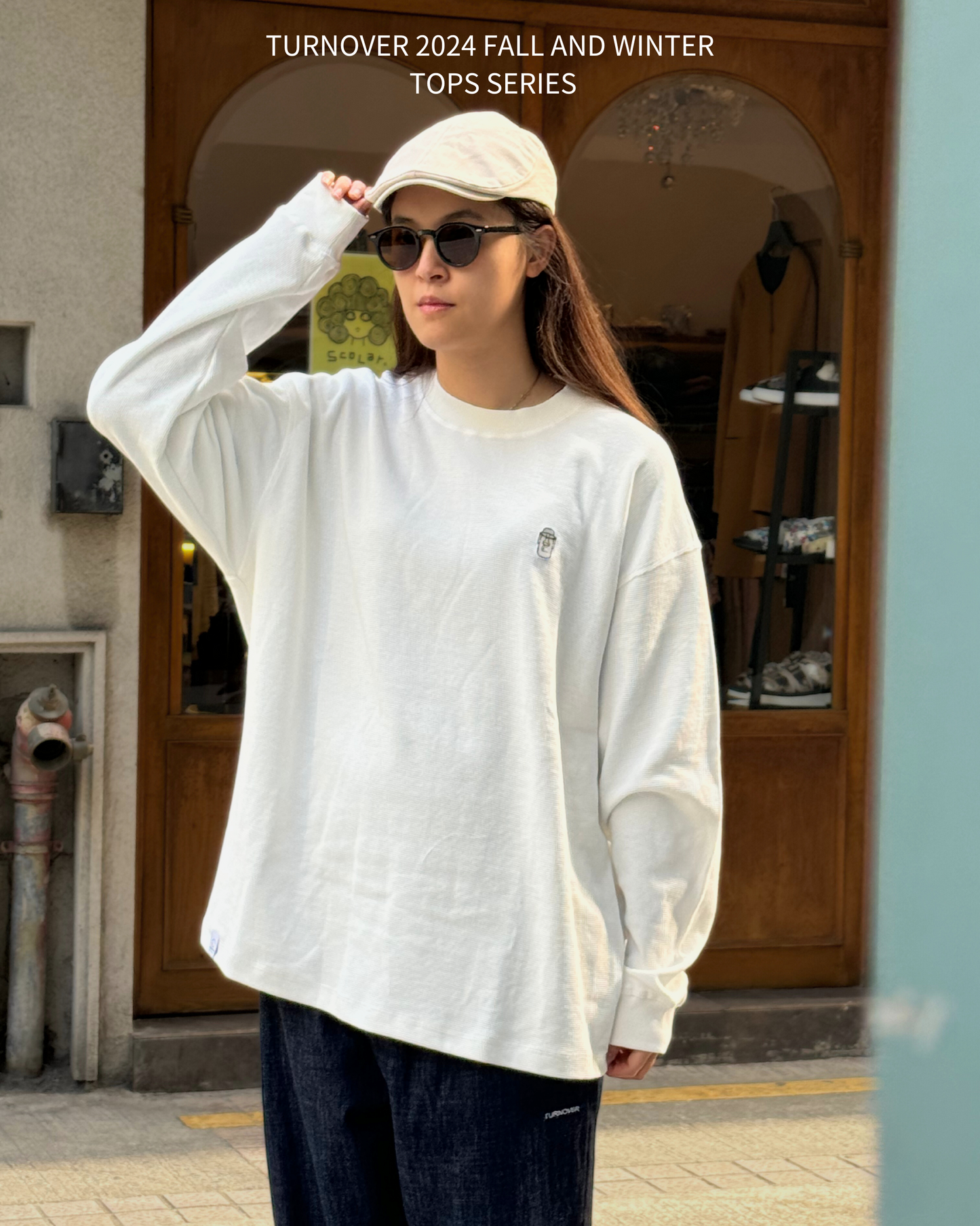 TURNOVER HEAVYWEIGHT SMALL LOGO WAFFLE
華夫格長袖Tee